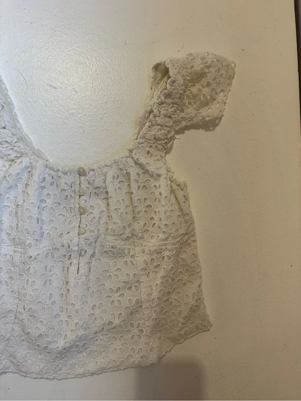 FP One Free People Alma Eyelet Top size med